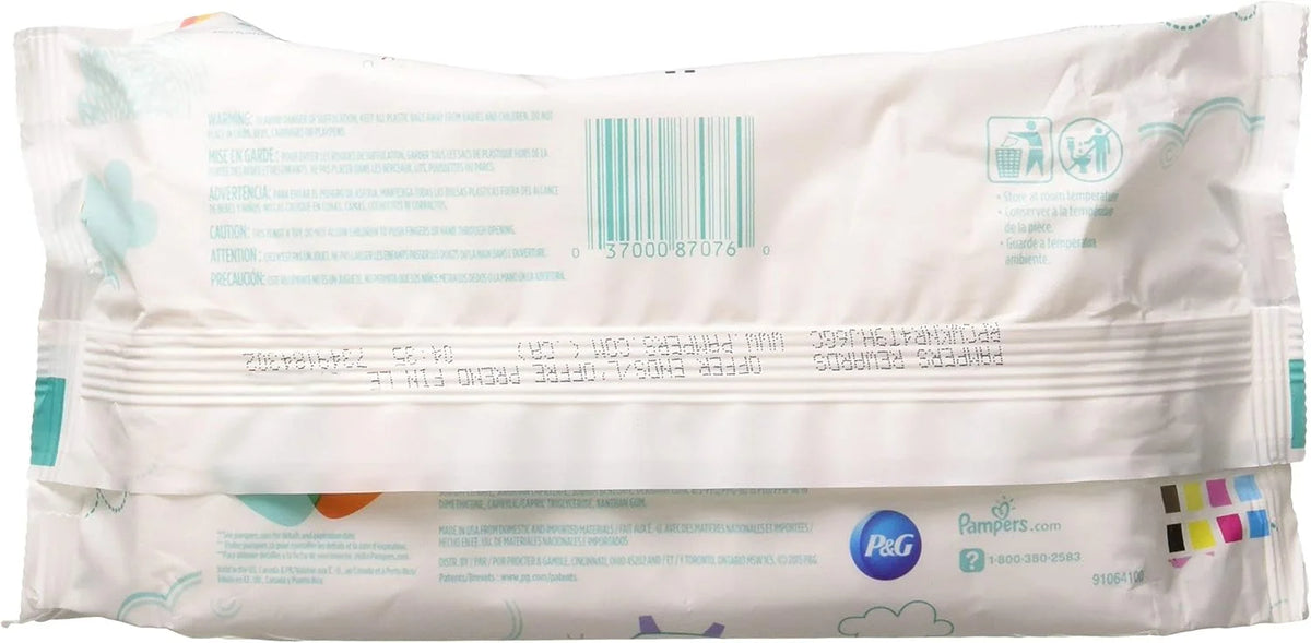 Pampers Sensitive Wipes Travel Pack 56 Count (Pack of 6)