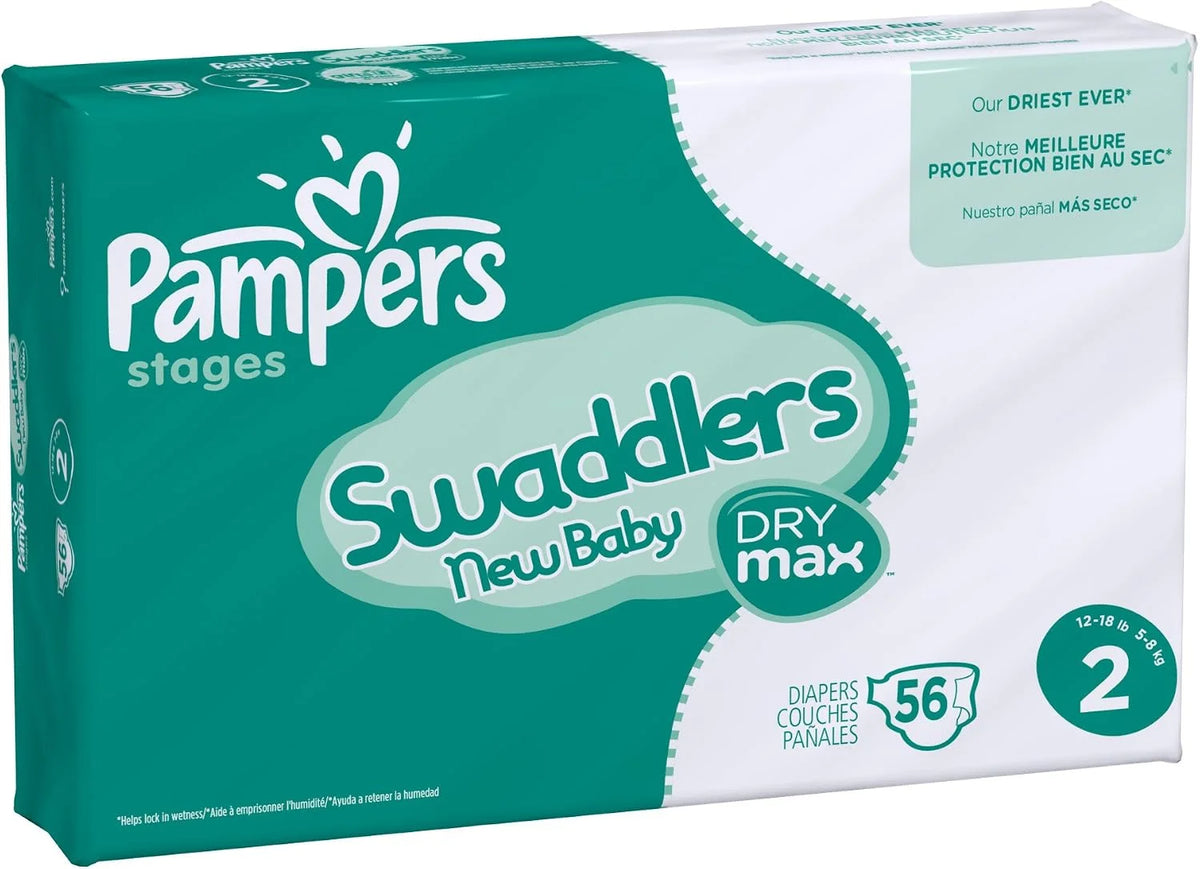 Pampers Swaddlers New Baby Size 2 Diapers eBulk Pack 224 Count